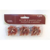 Set of 3 Maple Leaf Floater Candles