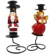 Santa &amp; Angel Candle Holder