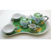 Thun Porcelain Golf Pattern Mini Cappucino Set