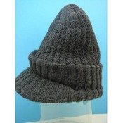 Winter Hat -Gray Visor Beanie