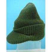 Winter Hat - Green Visor Beanie
