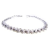 Genuine Swarovski Stone Bracelet | Silver Swirl