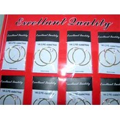 12 Pair Hoop earrings in Display Gold
