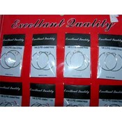 12 Pair Hoop Earrings in Display Silver