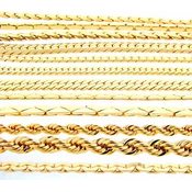 12 Assorted Gold Neck Chains