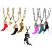 High Heel Shoe Necklaces. Gold