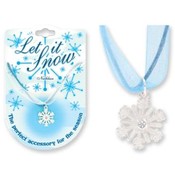 Let it Snow-Silver-Plated 18" Snowflake Necklace
