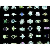 36 pieces Women's Extra Fancy Cubic Zirconia Rings