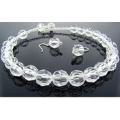 Clear Crystal Choker with Matching Earrings