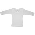 White Long Sleeve Lap T- Shirt 1X1 Rib