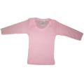 Pastel Pink Long Sleeve Lap T - Shirt