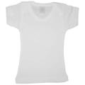 Baby Lap T- Shirt White 1X1 Rib