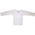 Preemie White Interlock Side Snap Long Sleeve with