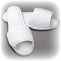 Women's Open Toe Terry Velcro Closure Slippers