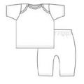White Interlock Short Sleeve Lap T- Shirt &amp; Pants
