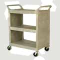 Three-Shelf Utility Cart with Enclosed End Panels