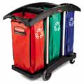 Triple-Capacity Cleaning Cart Recycling Bags