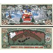 Santa Merry Christmas $25 Bills