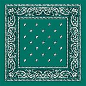 Teal Paisley Bandanas - Dozen Packed 22x22