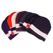 Wide Stripe Beanie Hats