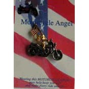 Motorcycle Angel with Flag