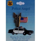 Police Angel Pins with Flag