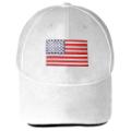 American Flag Fiber Optic Cap - White