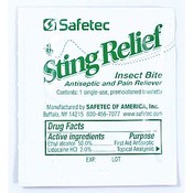 Safetec Insect sting relief wipe