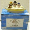 3" Snowman Family Teenie Oval Candle Topper,