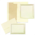 Triple Pearl Ivory Square Invitation and Note Card