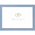 Linked Heart Gold Thank You Cards