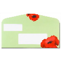 Green Poppies #10 Envelope