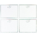 Silver Double Hearts 4 Up Foil Postcard