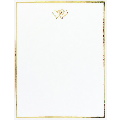 Gold Double Hearts Letterhead