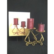 Shanti Collection - Pillar Candles With Stands