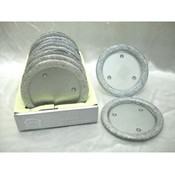 Glitter Glass Plate Candle Holder