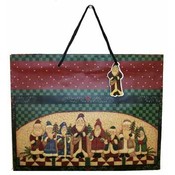 Symbol Folk 4  Many Santas Medium Gift Bag