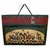 Symbol Folk 4 Many Santas Jumbo Gift Bag
