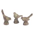 Bird  Figurines (x3 Asst.) 3"L - 5"L Polyresin