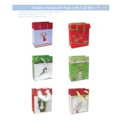 Christmas Gift Bags, Handmade Med. Cuff Design