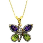 Diamond and Amethyst Pendant