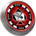 Neon Clock Poker Chip