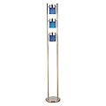 3-Light Adjustable Floor Lamp - Blue