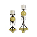 Set of 2 Candleholders - Antique Brass