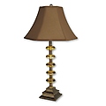 27" Spindle Table Lamp - Antique Gold