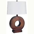 29" O shape Metal Table Lamp - Bronze