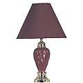 22" Ceramic Table Lamp - Burgundy