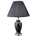 26" Ceramic Table Lamp - Black