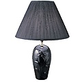 26" Ceramic Table Lamp - Black
