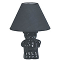 Ceramic Teddy Bear Lamp - Black